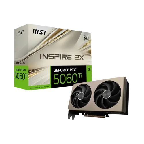 MSI GeForce RTX 5060 Ti 8G INSPIRE 2X OC 8GB GDDR7 Graphics Card